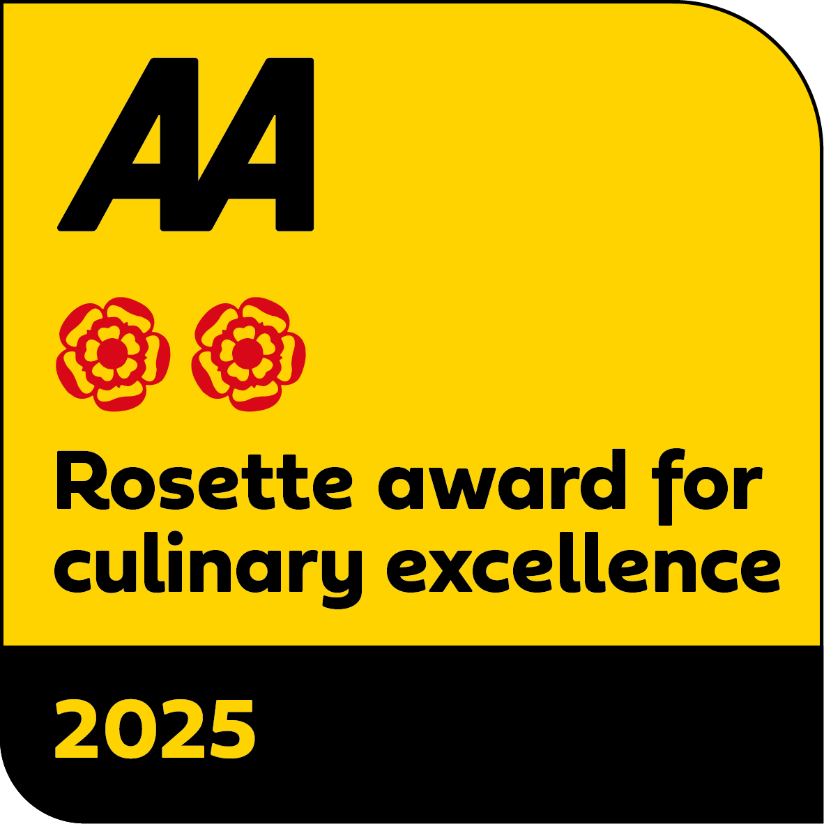 Rosette award for culinary excellence