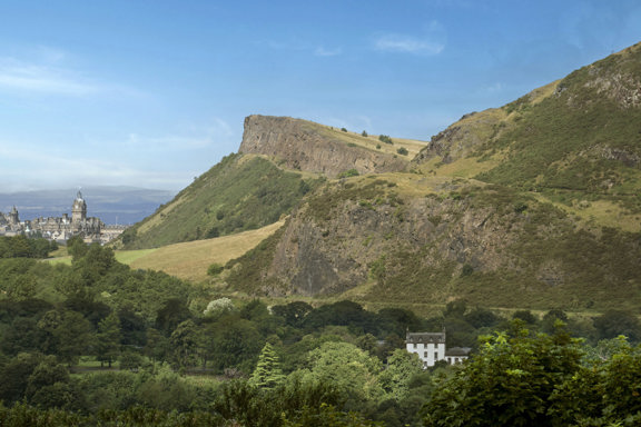 Arthurs seat with a view of Prestonfield House